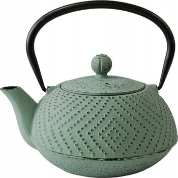 Konvice na čaj KONVICE LITINOVÁ ČAJNÍK S LOUHOVAČEM 900 ML ZELENÁ KAMIN SE SÍTKEM