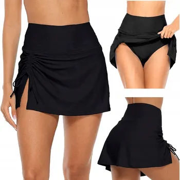 Dámské plavky Spodní díl bikin černý L šortky vysoký pas