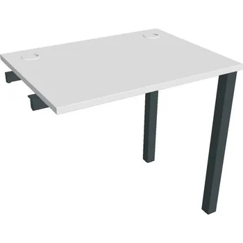 Psací stůl Stůl pracovní úzký UE 800 R řetězící rovné - BÍLÁ , ČERNÁ