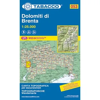 Dolomiti di Brenta (Tabacco - 053) - turistická mapa | knihynahory.cz
