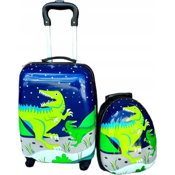 DINOSAURUS KUFR DĚTSKÝ PALUBNÍ ZAVAZADLO + BATOH