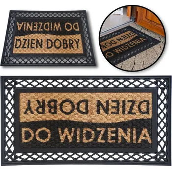 Rohožka Hotová gumová kokosová rohožka 45 x 75 cm