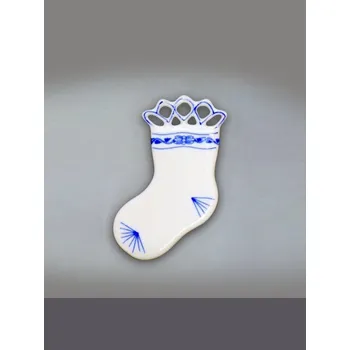 Vánoční ozdoba Cibulák Dubí Vánoční ozdoba - ponožka - cibulový porcelán 10544