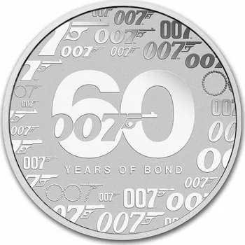 Perth Mint Stříbrná mince 1 oz 60 let Jamese Bonda 2022 BU