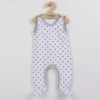 Dupačky Kojenecké dupačky New Baby Classic II šedé s hvězdičkami Šedá 56 (0-3m)