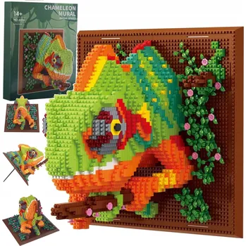 ostatní stavebnice STAVEBNICE 3D DEKORACE CHAMELEON VELKÝ SET 2688 DÍLŮ JAKO DÁREK