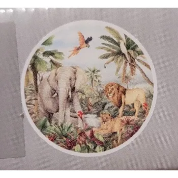 Fototapeta FOTOTAPETA KULATÁ 125 CM AFRICKÁ ZVÍŘATA