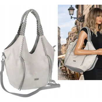 Kabelka COVERI COLLECTION kabelka eko kůže šedá