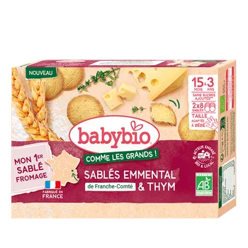 Cukrovinka BABYBIO křehké sušenky s ementálem a tymiánem 72 g
