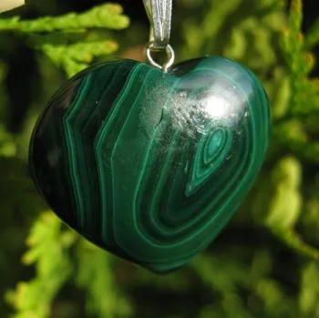 Přívěsek Malachit - přívěsek srdce