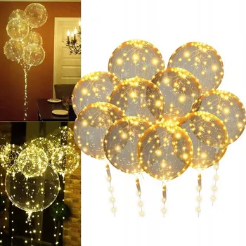 Balónek 10 Ks LED svítící balónek velký 61 cm balónek bobo