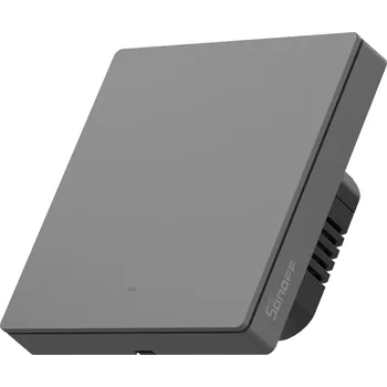 vypínač Sonoff SwitchMan Chytrý Nástěnný Vypínač M5 Matter, 1-tlačítko, 86 mm (EU typ), Tmavě šedý M5-1C-86M