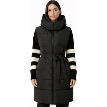 Dámská vesta VESTA PUCHOWÝ DÁMSKÝ S KAPUCÍ - ČERNÁ dámská vesta teplá