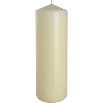 Svíčka Tradiční parafínová svíčka Ecru Bispol 1 ks