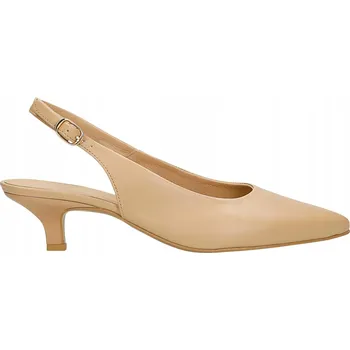 Dámské lodičky Béžové kačenkové lodičky s otevřenou patou, velikost vel.