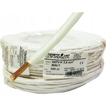 elektrický kabel Instalační elektrický kabel Elektrokabel LgY 1x2,5 mm2, 100 m