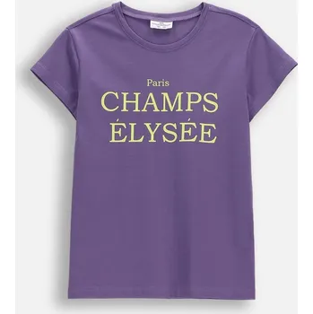 Chlapecké tričko Coccodrillo dětské tričko fialové bavlna velikost 146