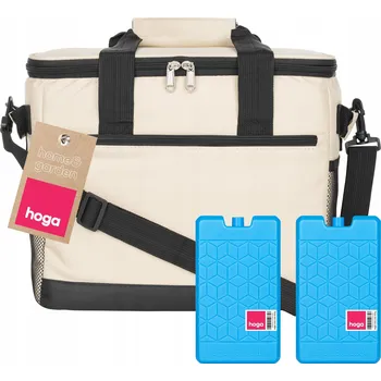 Outdoorové zavazadlo TERMO TAŠKA CHLADICÍ BOX Pevná na Piknik 2 Komory Kapsy 20L + 2x400g