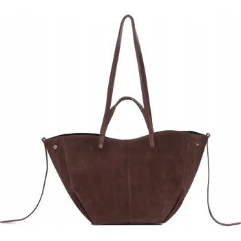 Kabelka Solome shopper kabelka z pravé semišové kůže – hnědá