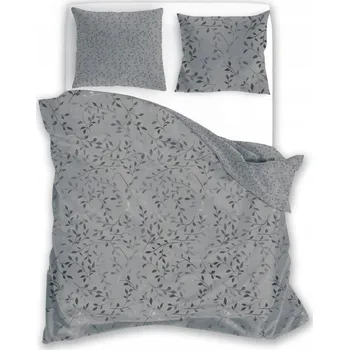 Povlečení Sada povlečení 160x200 + 2 x povlak na polštář 70x80 bavlněný satén verde květiny