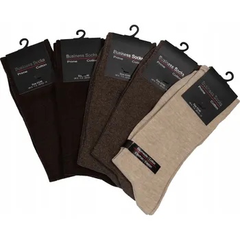 Pánské oblečení Pánské bavlněné business ponožky 5 párů - odstíny hnědé