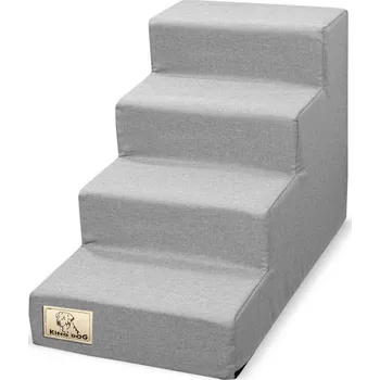 Pelíšek pro psa JAKS Čtyřstupňové schody pro psy nebo kočky protiskluzové šedé