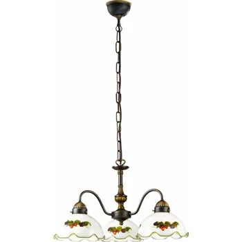Kolarz 731.83.113 - Lustr na řetězu NONNA 3xE27/75W/230V víno/jahody