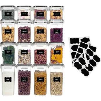 Dóza na potraviny PLASTOVÁ NÁDOBA NA POTRAVINY SADA 4 KS SKLADOVÁNÍ POTRAVIN 2800ml