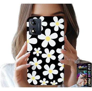 Pouzdro na mobilní telefon POUZDRO PRO MOTOROLA MOTO E13 - SEDMIKRÁSKA, SEDMIKRÁSKY, KVĚTINY, ZADNÍ KRYT