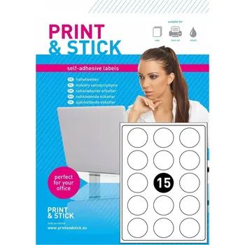 Samolepící etiketa Samolepicí etikety Print&Stick 21950 bílé 50x50 mm 1500 kusů