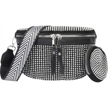 Kabelka LIVACASA Dámská ledvinka voděodolná s nastavitelným popruhem Černá