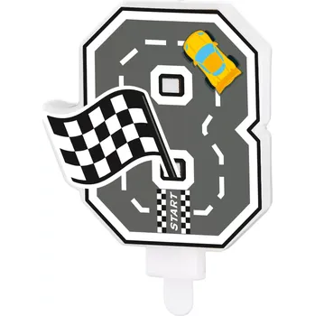 Dortová svíčka Svíčka na dort číslo 8 Race On