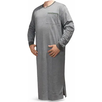 Pánská noční košile xcena Pánská noční košile šedá s dlouhým rukávem Velikost: XL