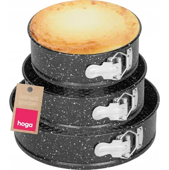 Plech na pečení 3x FORMA NA DORT PLECH NA PEČENÍ OCEL S NEPŘILNAVÝM POVRCHEM 18/20/24 CM