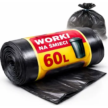 Pytle na odpadky Pytle na odpadky 60L univerzální Service Pack černé pevné 10 ks