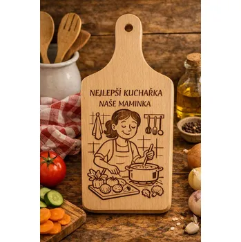 Kuchyňské prkénko Dary dřeva Gravírované prkýnko do kuchyně pro maminku Velikost: Malé 11x27