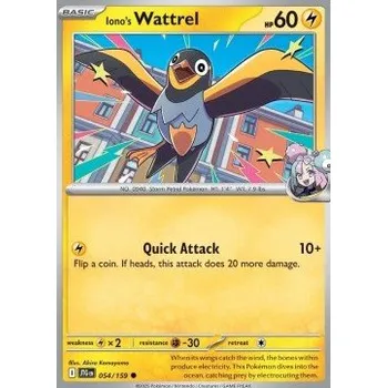 Sběratelská karetní hra Pokémon JTG 054/159 Iono's Wattrel - Journey Together Stav: Near Mint, Verze: NORMAL