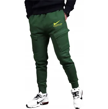 Teplákové kalhoty Nike zelené bavlněné zateplené velikost S