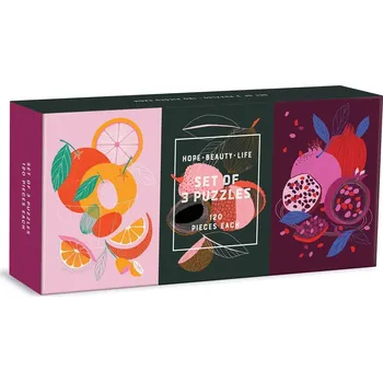 Hračka GALISON Puzzle Gray Malin 3v1 Naděje, krása, život 3x120 dílků