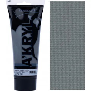 Vodová barva Barva barva Renesans barva A'kryl 200 ml. MINERÁLNÍ ŠEDÁ TMAVÁ č. 72