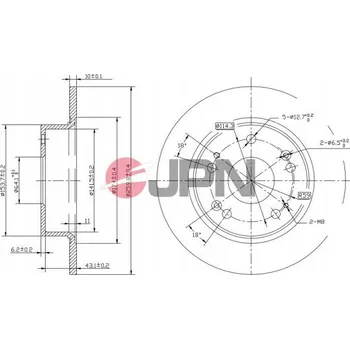Brzdový kotouč JPN 40H4027-JPN Brzdový kotouč