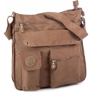 Kabelka Hnědá nylonová taška kabelka přes rameno BAG STREET