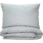 Stanex povlečení Puntík šedý krep 140x200, 70x90 cm