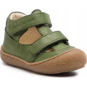 Dámská obuv Naturino dětské sandály z přírodní kůže zelené, velikost 18