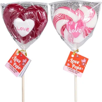 Bonbon Becky's Swirl Love lízátko ve tvaru srdíčka s ovocnou příchutí 1 ks 75 g