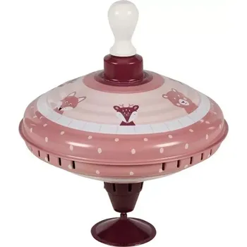 Dřevěná hračka Goki Plechová hračka Káča Starorůžová