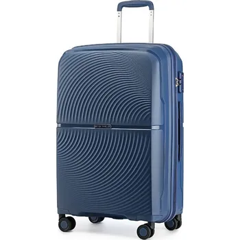 British Traveller K2393L Kufr spinner 67cm Modrý Polypropylen