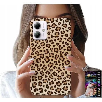 Pouzdro na mobilní telefon POUZDRO PRO MOTOROLA MOTO G54 5G - S ZADNÍ KRYT S LEOPARDÍM VZOREM , ŽENSKÉ