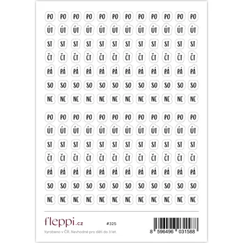 samolepka Fleppi Samolepky Dny 4 - transparentní