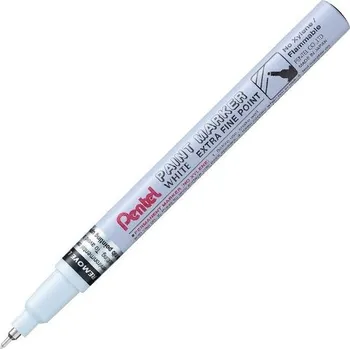 Pentel lakový popisovač Paint Marker bílý 0,7 mm | permanentní, bez xylenu, rychleschnoucí, kovový hrot, interiér/exteriér, vysoké krytí, na dřevo, kov, sklo, keramiku, papír, omítky